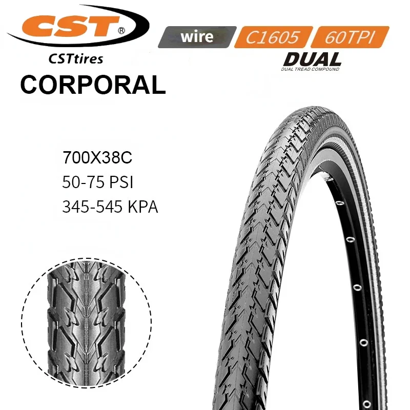 C1605 двухслойная резиновая износостойкая проволочная велосипедная шина 700x38C