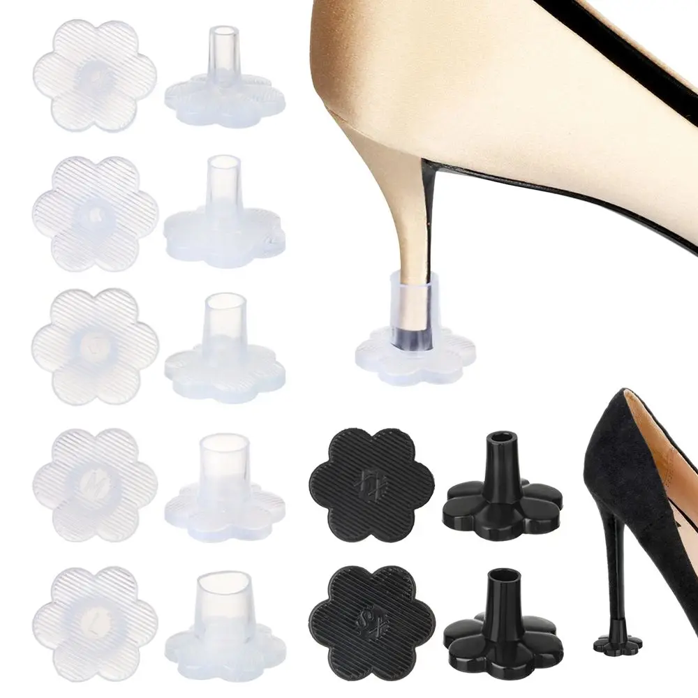 

1 Pair Woman Silencer Heel Protector Round Shape High Heels Protective Cover Non-slip Wearable Heel Cover Shockproof Accessories