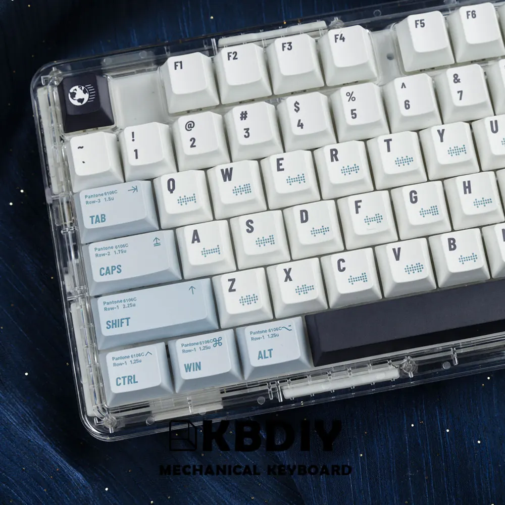 

KBDiy PBT Wandering Earth Keycaps for Cherry Profile MX Switches Gaming Mechanical Keyboards White 140 Key Caps DIY Custom