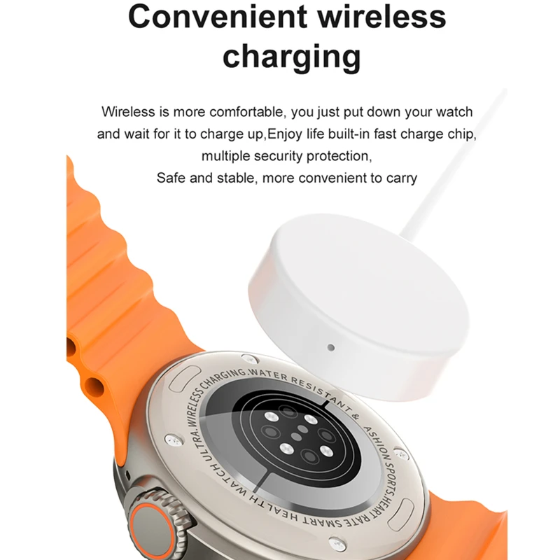 New NFC K9 Smart Watch for Men Women Round Wireless Charging Make Calls Fitness Tracker Fashion Sports Watch for Android IOS