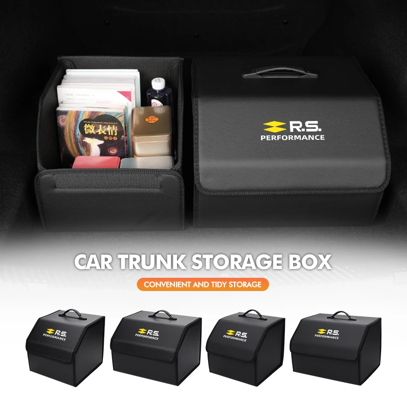 Автомобильный складной ящик для хранения нескользящий кожаный большой емкости