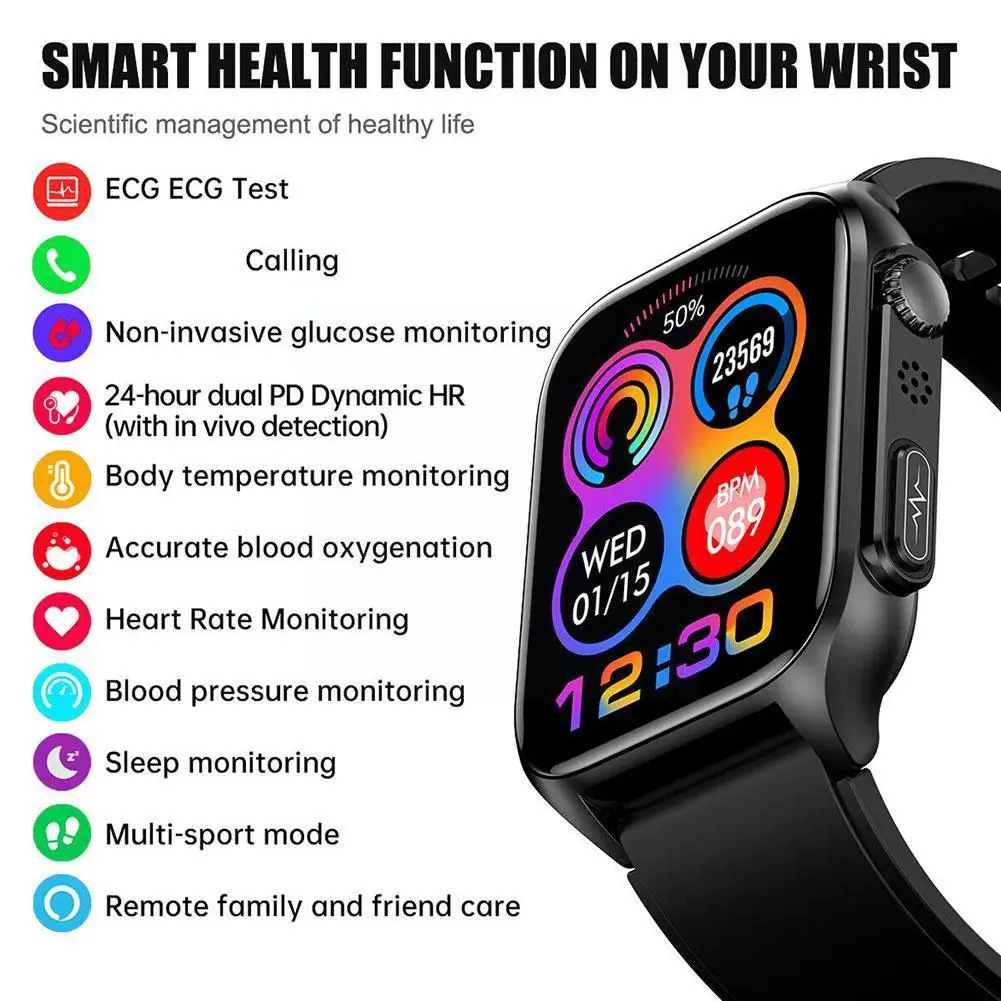 

TK12 Smart Watch Bluetooth5.0-compatible Call 1.96“ Smart HD Rate Blood Pressure Women Watch Fitness Heart Men Sports Smart G4P0