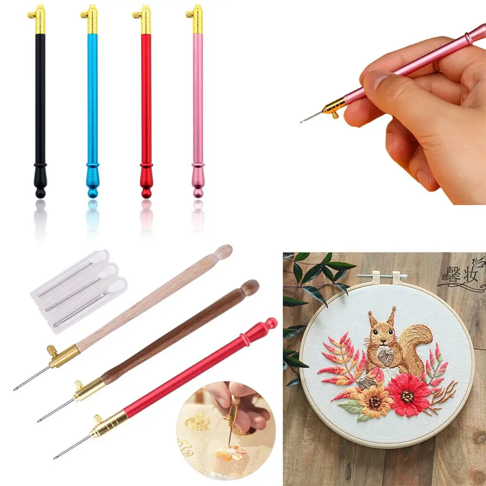 

DIY Sewing Accessories Knitting Poking Cross Stitch Tools Punch Needle Tool Poke Needle Adjustable Embroidery Stitch
