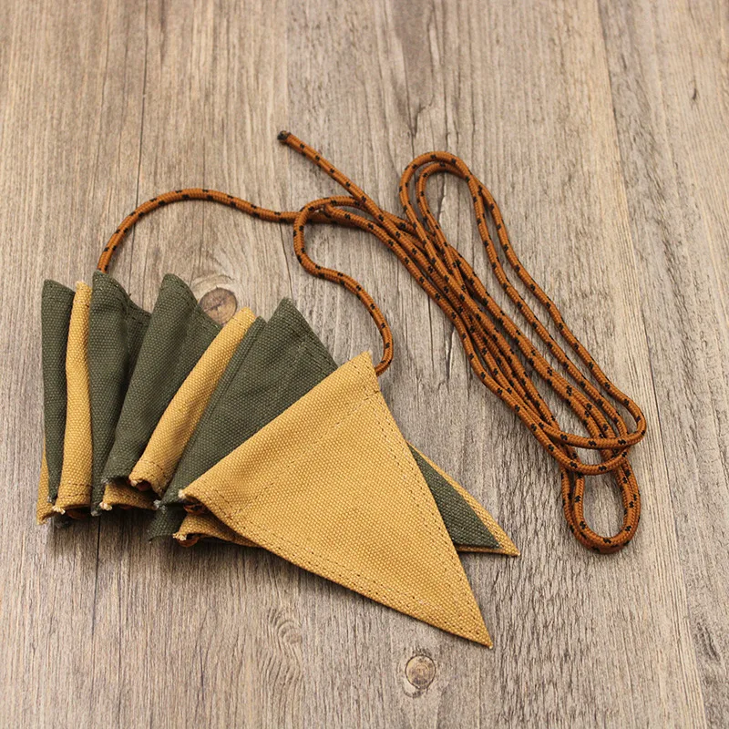 

Outdoor Camping Equipment Supplies Tent Atmosphere Canvas Decoration Bunting Camp Scene Layout Triangle Canvas Bunting