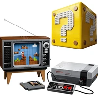 fit 71374 71395 super nes tv game marioed console 64 question box model blocks building bricks kids toys gifts