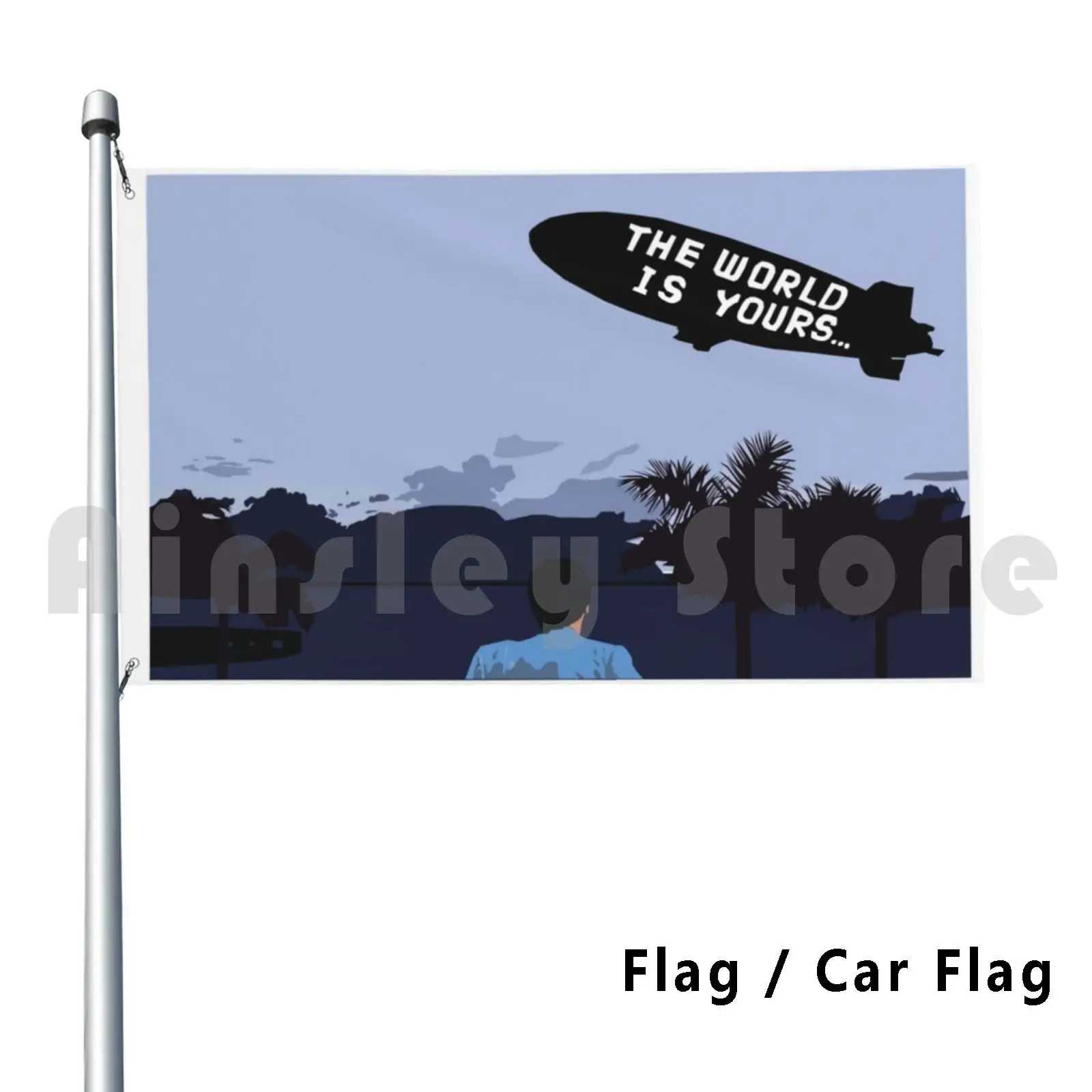 

Scarface Flag Car Flag Funny Scarface Al Pacino Tony Montana Gangster Movie Mafia Montana Film Godfather