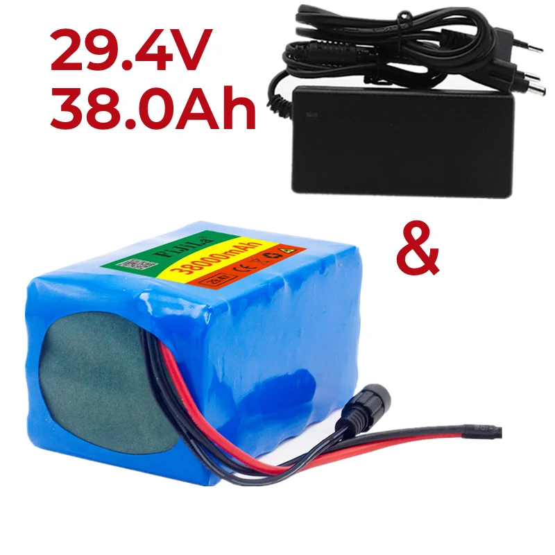 7S5P 24V 38Ah battery pack 250w 29.4V 38000mAh lithium ion battery for wheelchair electric bicycle pack with BMS + charger