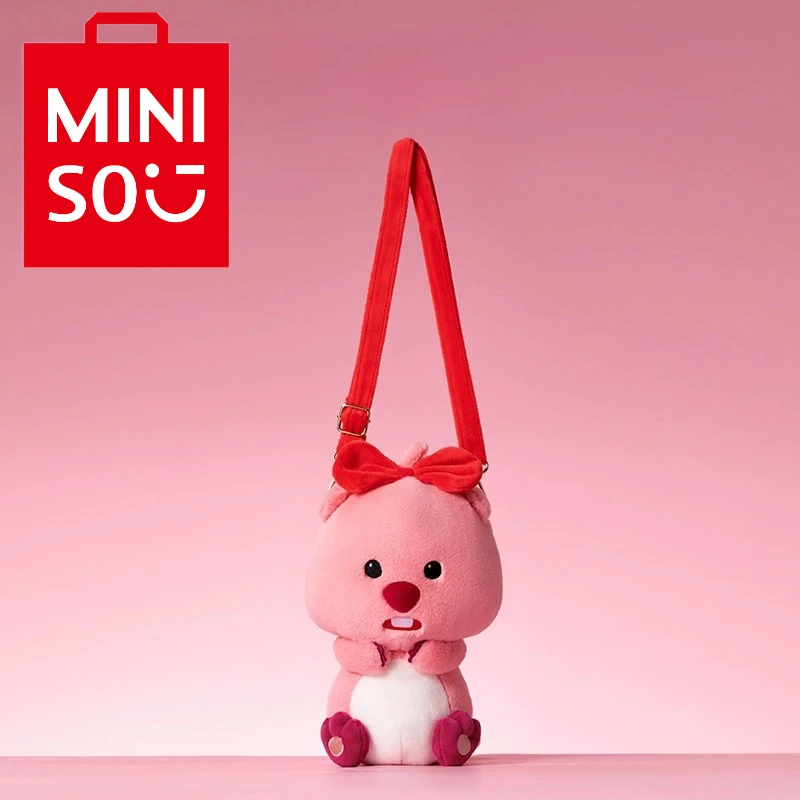 Miniso Kawaii Loppy рюкзак розовая модная сумка через плечо аниме мультфильм кукла для