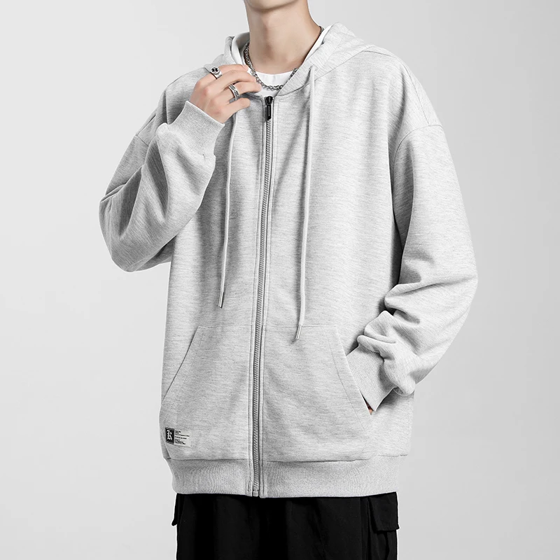 

Мужская однотонная толстовка с нейтральным воротником, весна 2023