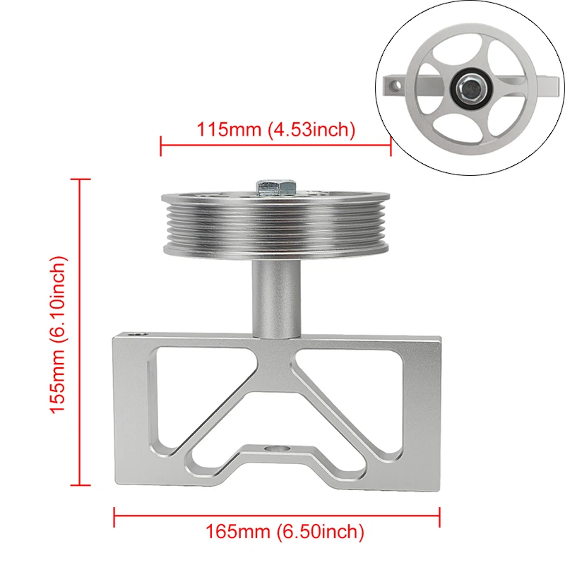 

Billet Competition Air Pump Idler Bracket with Pulley For Ford Mustang 5.0 1979 - 1995 CNC