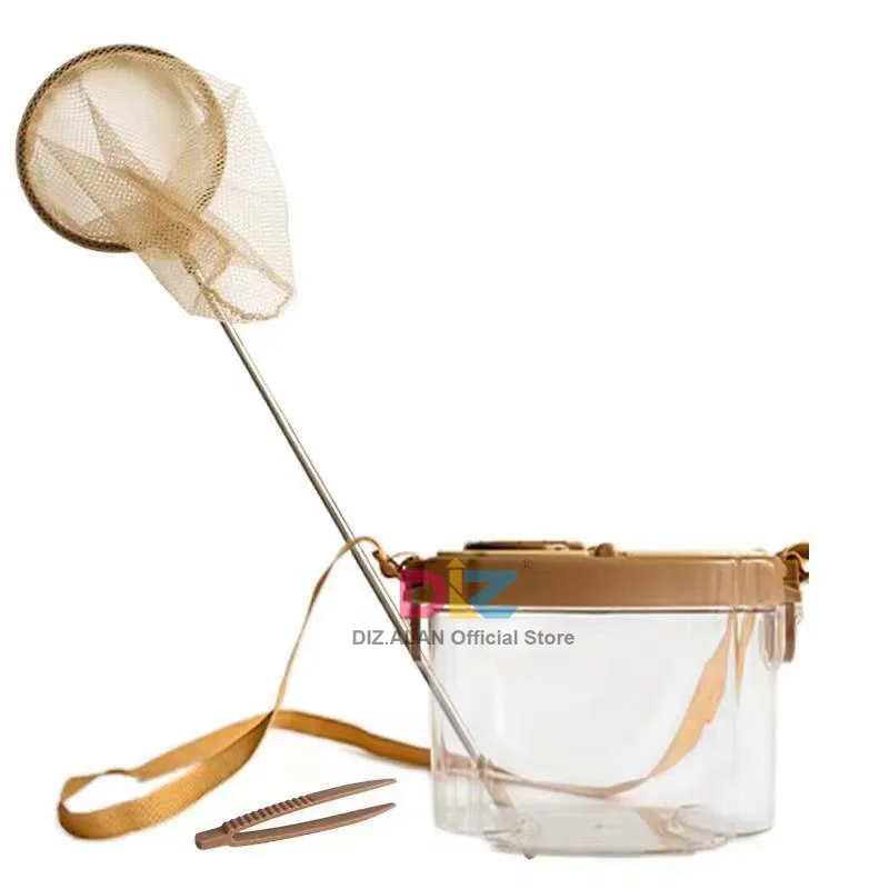 Детская коробка для сбора насекомых с лупой и бабочкой |