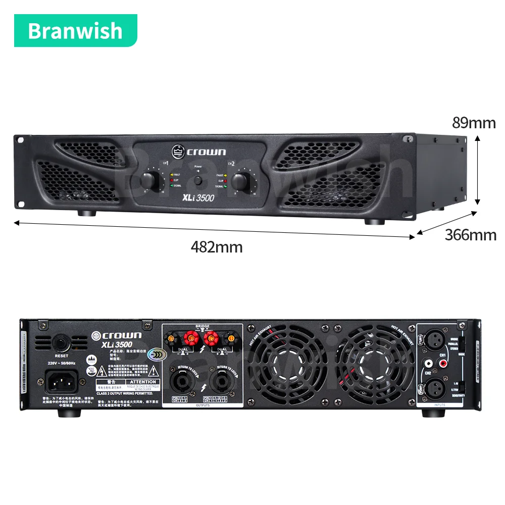 

XLi 3500 Power Amplifier Professional Audio DJ Equipment For Line Array Speakers Subwoofer Speakers Stage Wedding KTV Home Use