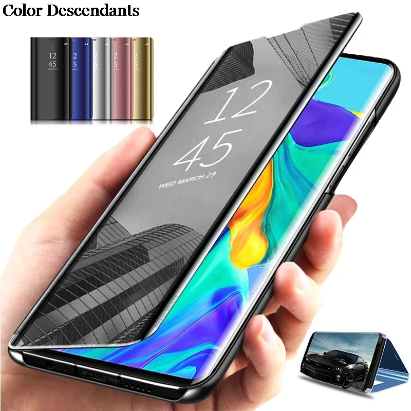 

Smart Mirror Flip Magnetic Case For Huawei P40 Lite 5G Mate 30 Lite 20 Pro 10 9 20X Full Cover Stand Phone Case Fundas Coque