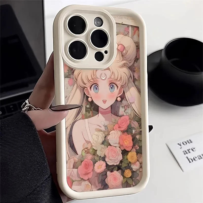 

Anime Sailor Moon Doraemon Cute Case for IPhone 11 12 13 14 15 Pro Max Plus Phone Cover Shell Toy Gift
