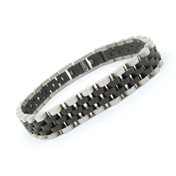 Черно-белый стальной браслет Welch потускнеющий высококачественный и модный