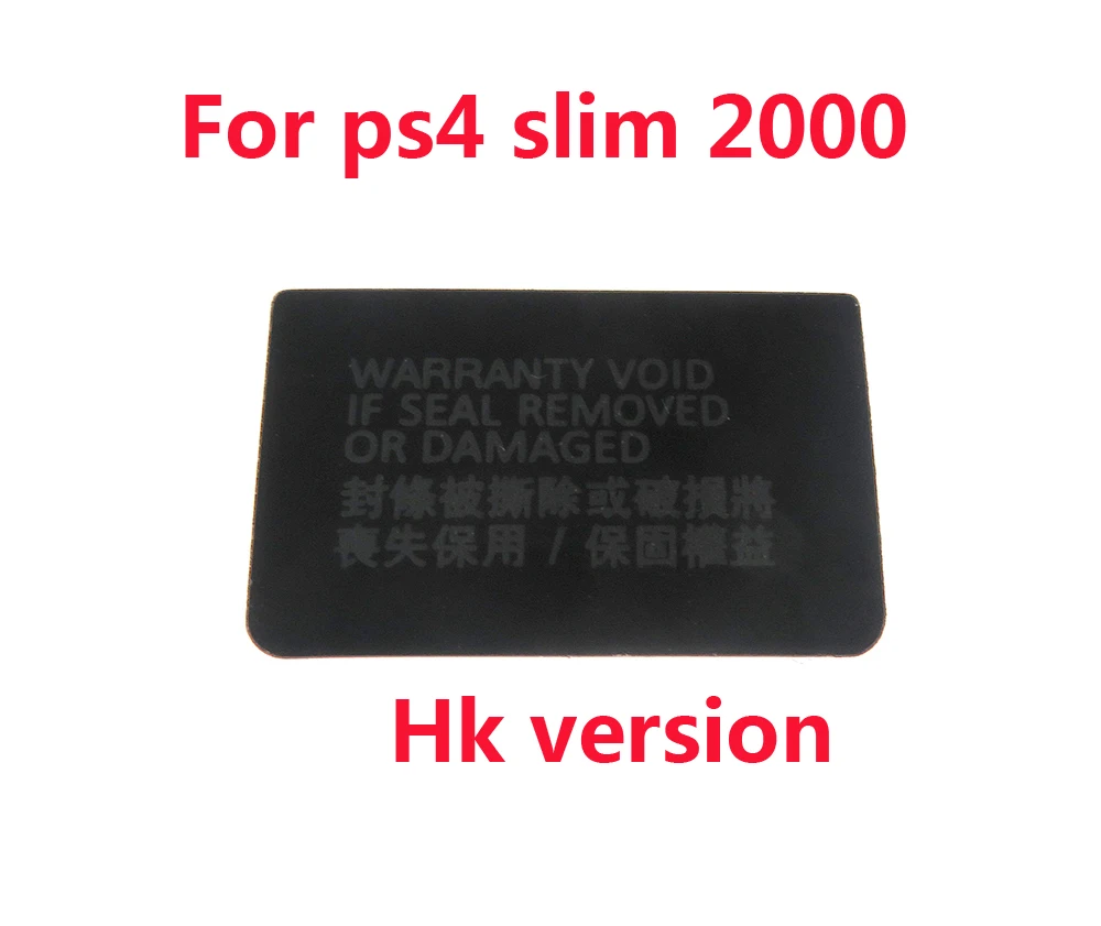 100pcs For Playstation 4 PS4 slim 2000 Console Housing Shell Slim Black Back Mark Tag Paste Sticker Label Seal UK US verison - купить по