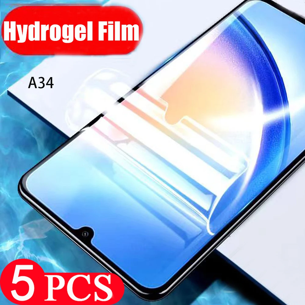 

5Pcs Hydrogel Film for samsung Galaxy M13 M14 M54 M52 M53 M62 Not Glass A04 A04E A54 A34 A14 A53 A73 A13 5G A12 screen protector