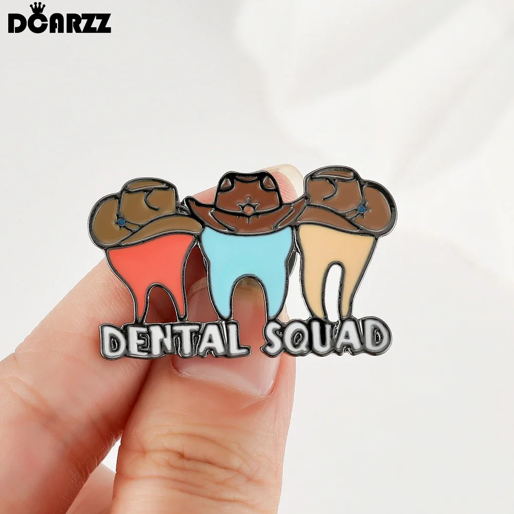 DCARZZ забавная джинсовая брошь в виде зуба стоматологическая эмалированная