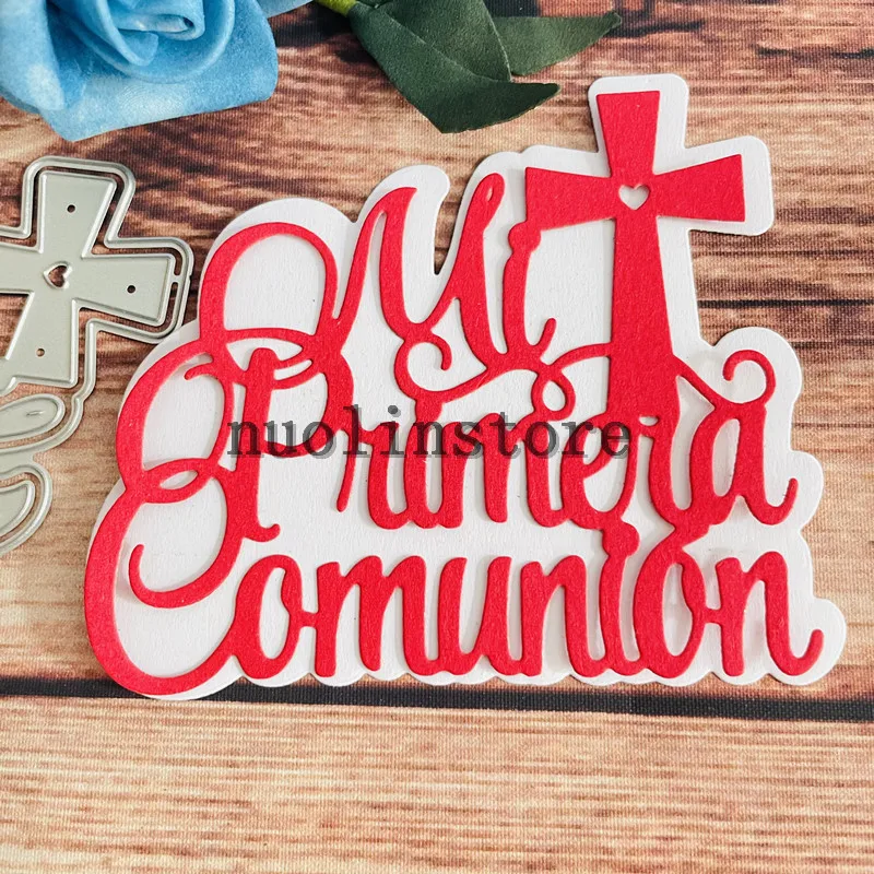 

Испанское слово Молитвенное украшение штамповочные металлические штампы Сделай Сам Скрапбукинг Бумажные карты тиснение ремесло высечка р...