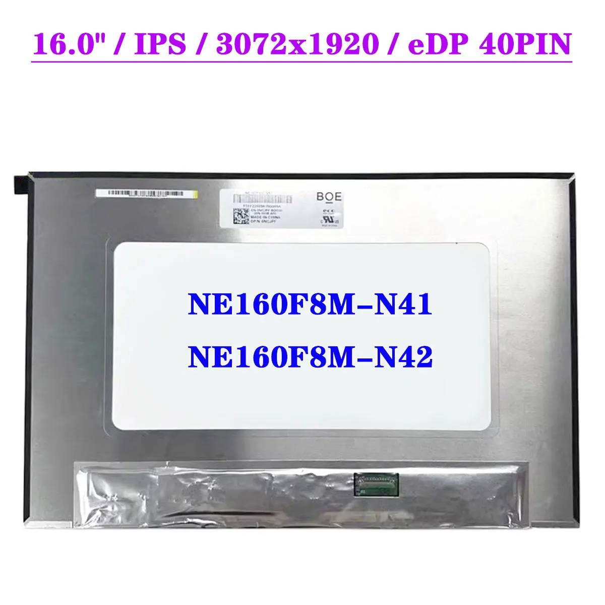 16 0-дюймовый ЖК-экран для ноутбука NE160F8M-N41 подходит NE160F8M-N42 Dell Inspiron 7610 7620 5625 3K 3072x1920