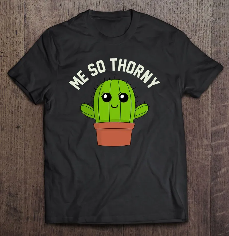 

Мужская футболка с коротким рукавом Me So Thorny, с изображением кактуса