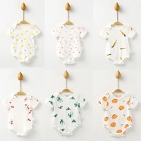 summer newborn short sleeve bodysuit baby clothing fashion romper infant boy girls short sleeve clothes outfits coolbreathable