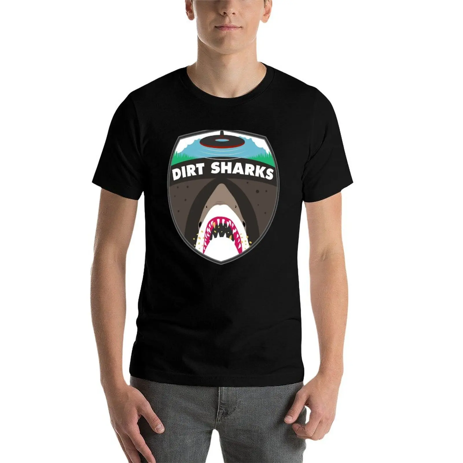 Фото Логотип Dirt Sharks - Детекторы - Футболка DMDC, мужские хлопковые футболки, мужские футболки с рисунком, футболка №4