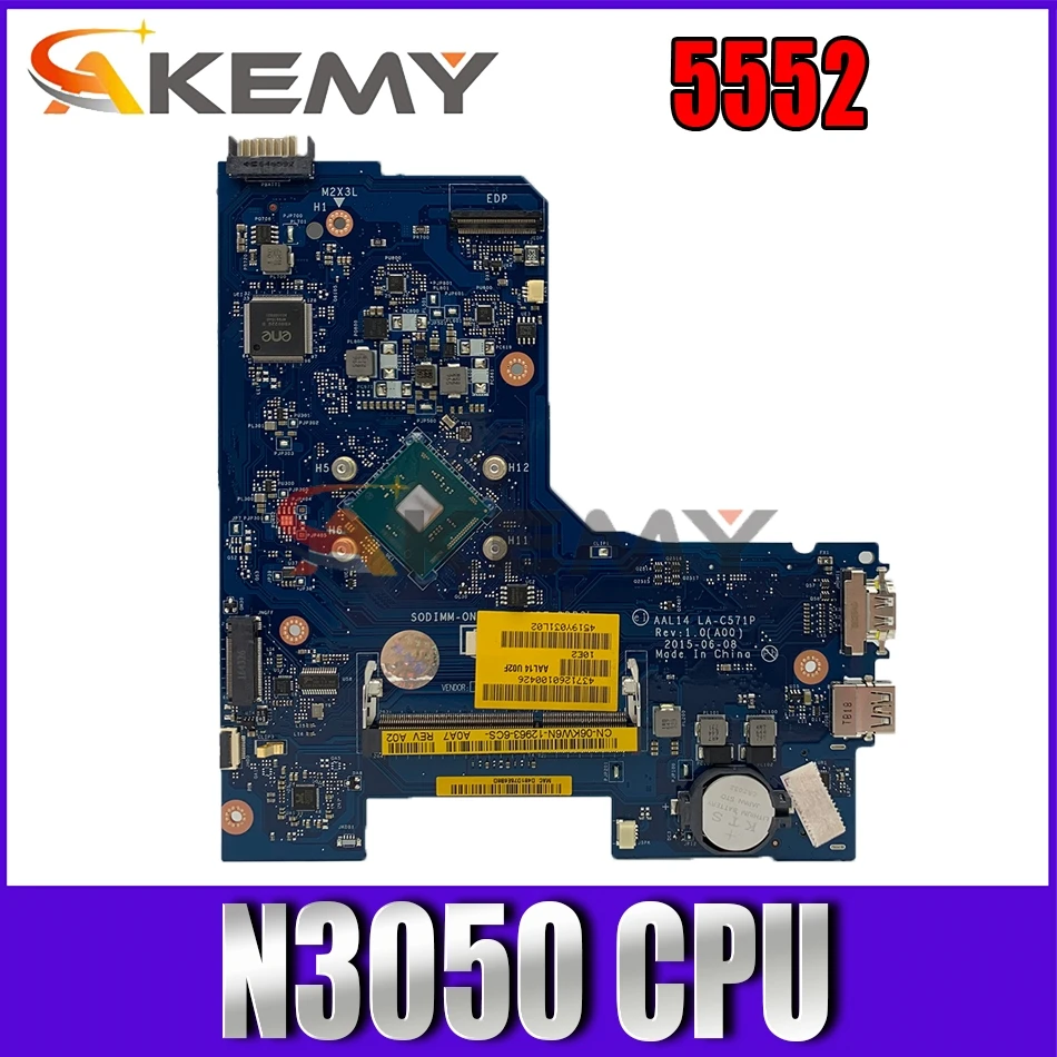 

For DELL Inspiron 5552 Laptop Motherboard N3050 CPU LA-C571P CN-06KW6N 06KW6N 6KW6N Tested 100% work