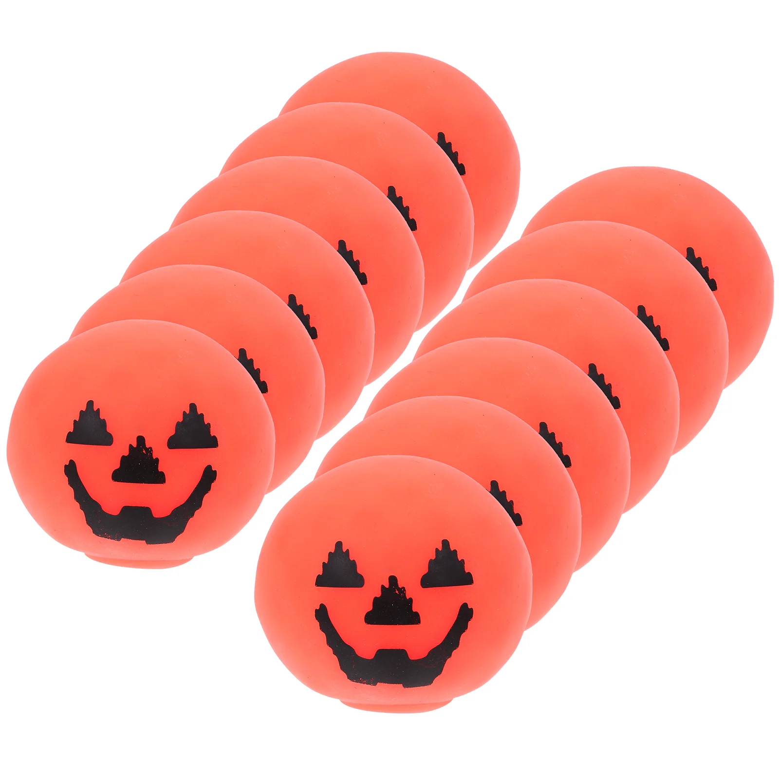 

12 Pcs Funny Stress Prop Halloween Pumpkin TPR Elasticity Squeeze Decorative Horror Soft Glue Party Accessory Relief Balls
