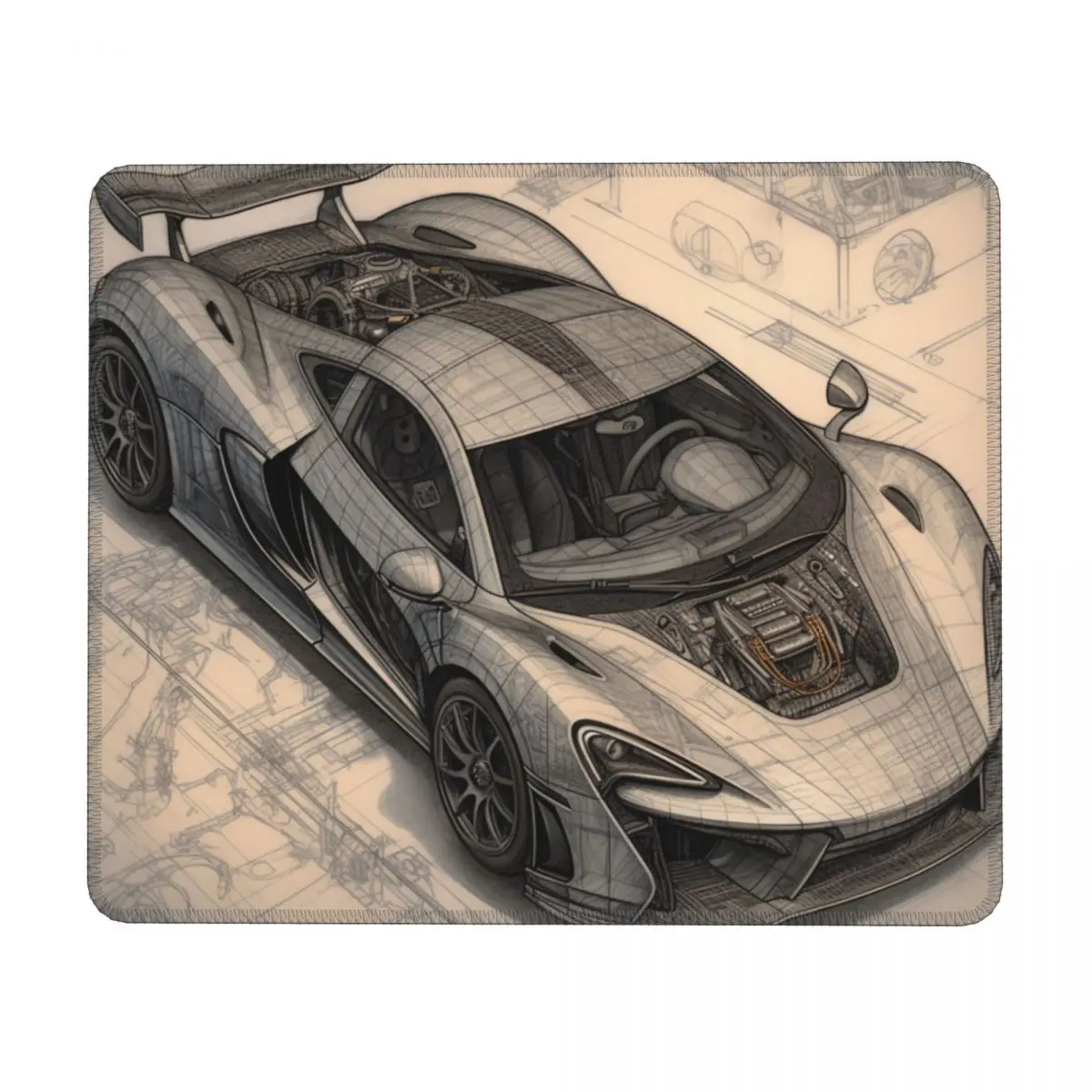 Drawing Cute Rubber Mousepad Anti-slip Rertro Desk Mouse Pads