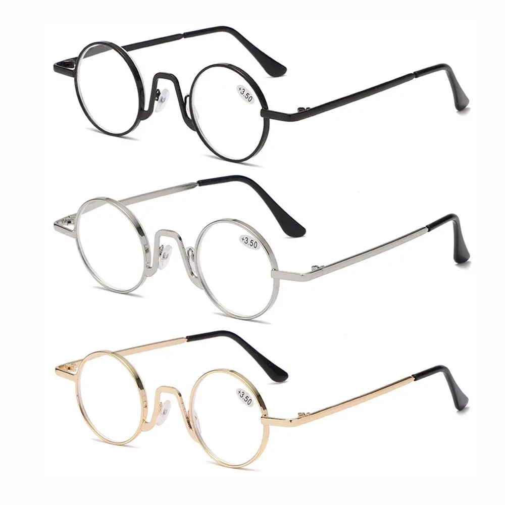 

Fashion Classic Anti-blue Glasses Metal Reading Glasses Women Round Anti-fatigue Presbyopia Eyeglasses Computer Glasses