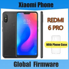 Smartphone Xiaomi Redmi 6 Pro / Mi A2 lite Cellphone, with Phone Case 4000mAh Batterry Dual SIM Solt Dual Camera Global Firmware