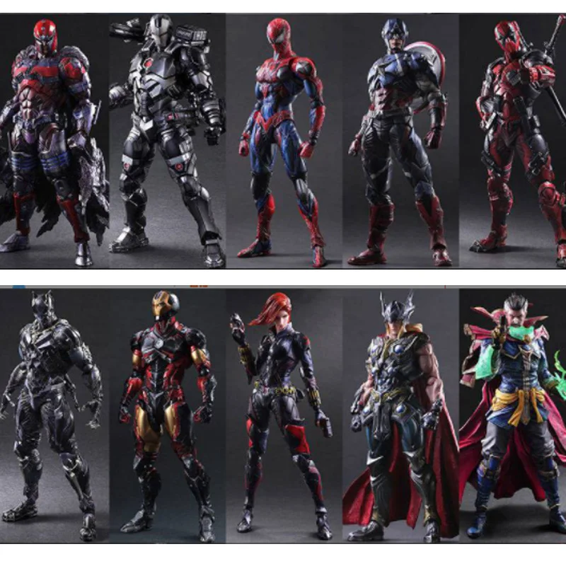 

Play Art Marvel Deadpool Anime Batman Iron Man Wolverine Final Fantasy Vincent Valentine Cloud Strife Action Figures Collectible