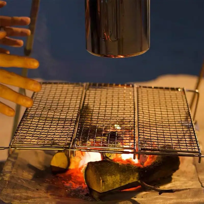 Складная подставка для барбекю гриля дрова плиты из нержавеющей стали