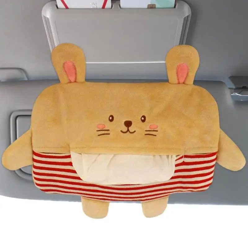 

Creative Tissue Box Car Cartoon Tissue Box Lovely Plush Tissue Box Holder Armrest Napkin Holder Portable Car Seat Tissue Box