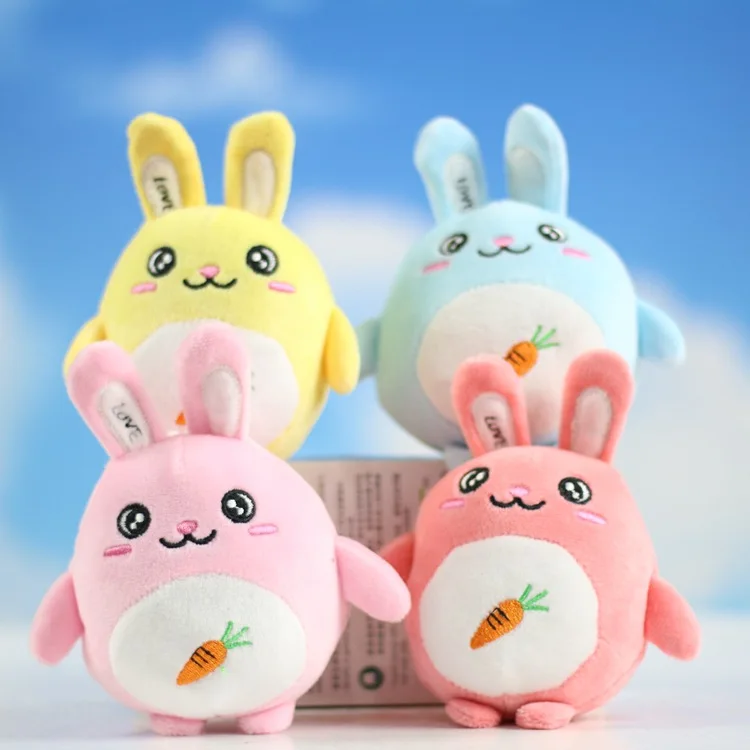 

Hot Sale 14CM Cute Fat Bunny Animals Plush Toy Key Chain Pendant Backpack Pendant Grab Machine Doll Cartoon Rabbit Doll Kids Toy