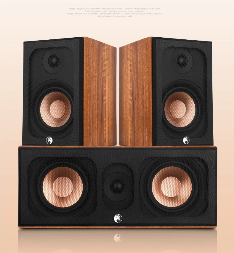 

220W Wooden HIFI Fever Home Theater Speaker Center Surround Sound Set Retro Bookshelf Combination Speaker Home Cinema Surround