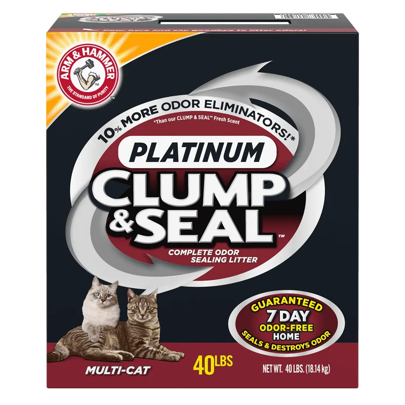 

Hammer Clump Seal Multi-Cat Complete Odor Sealing Clumping Cat Litter, 14 Days of Odor Control 40lb Filtro de carbon para aren