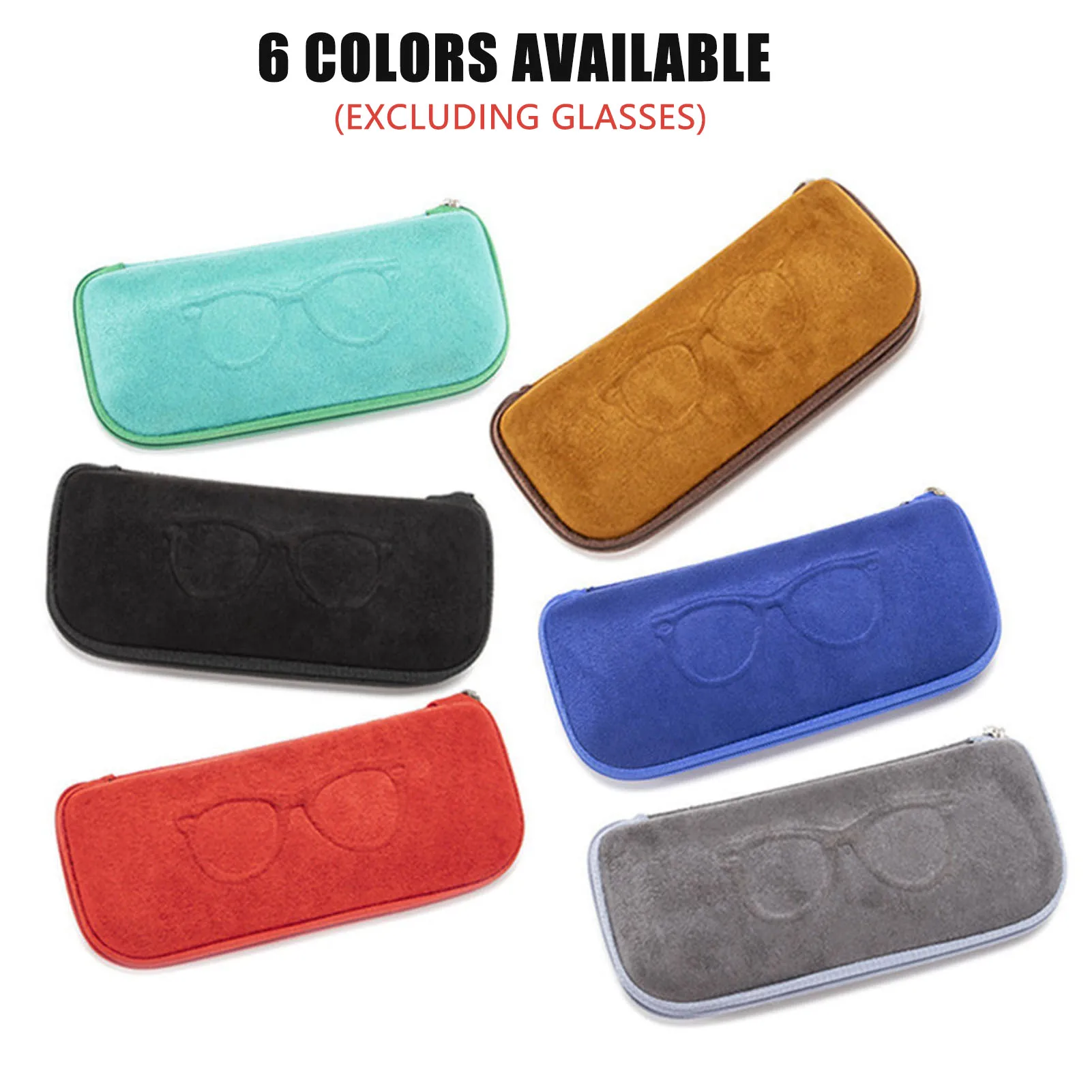 

Flocking EVA Sunglasses Case Bag Horizontal Eyeglass Pouch Zipper Closure Solid Glasses Storage Bag Unisex Design NIN668