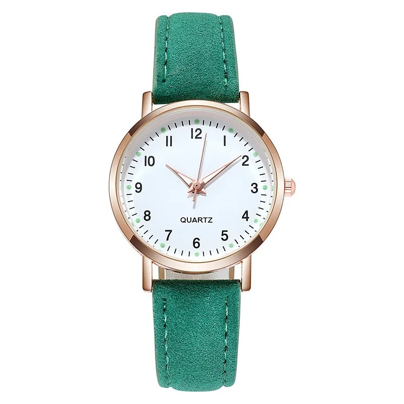 Hot Selling Retro Luminous Minimalist Digital Genuine Leather Casual Fashion Women's Quartz Watch Engagement Holiday Charm Gift