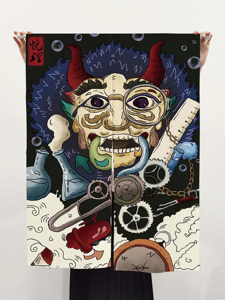 Занавеска из цветной ткани занавеска полуполиэстера для кухни суши горячего