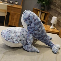 giant size whale plush toy blue sea animals stuffed toy huggable shark soft animal pillow kids gift