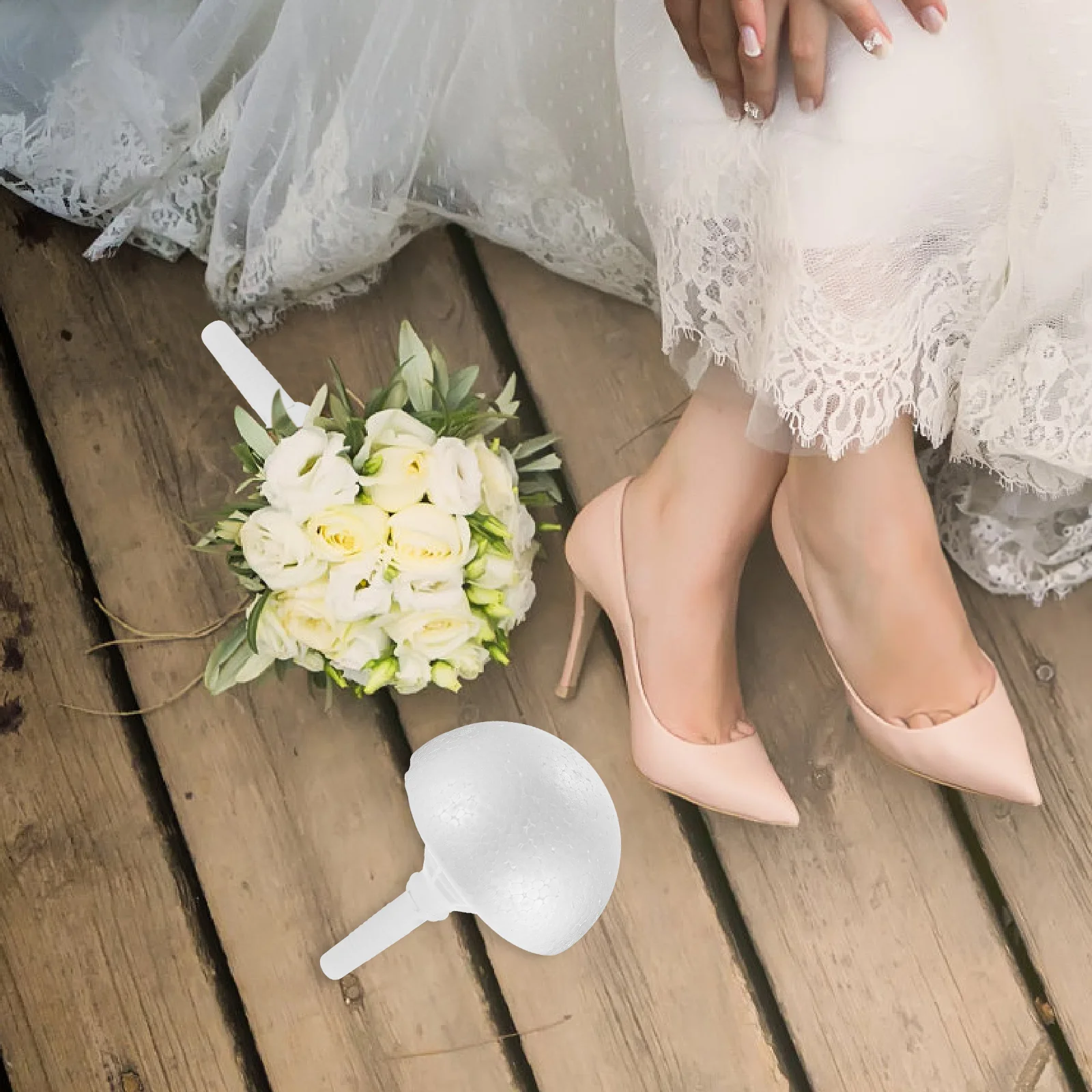 

Bouquet Holder Wedding Bride Flower Floral Handle Bridal Bouquets Foam Holders Handles Flowers Arrangement Diy Foams Silk Decor