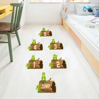 frog jumping game cartoon wall stickers educational ground sticker living room kindergarten decorative wall paper self adhesive