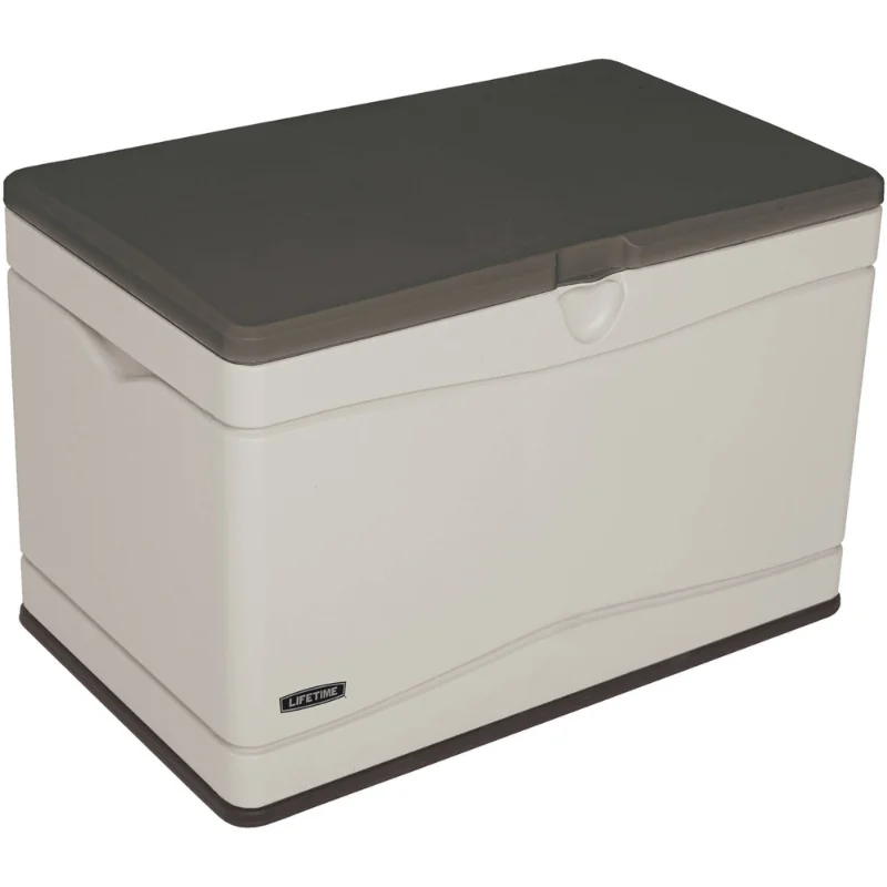 

Heavy-Duty 80 Gallon Plastic Deck Box, Desert Sand Closet Organizer Home Organization and Storage