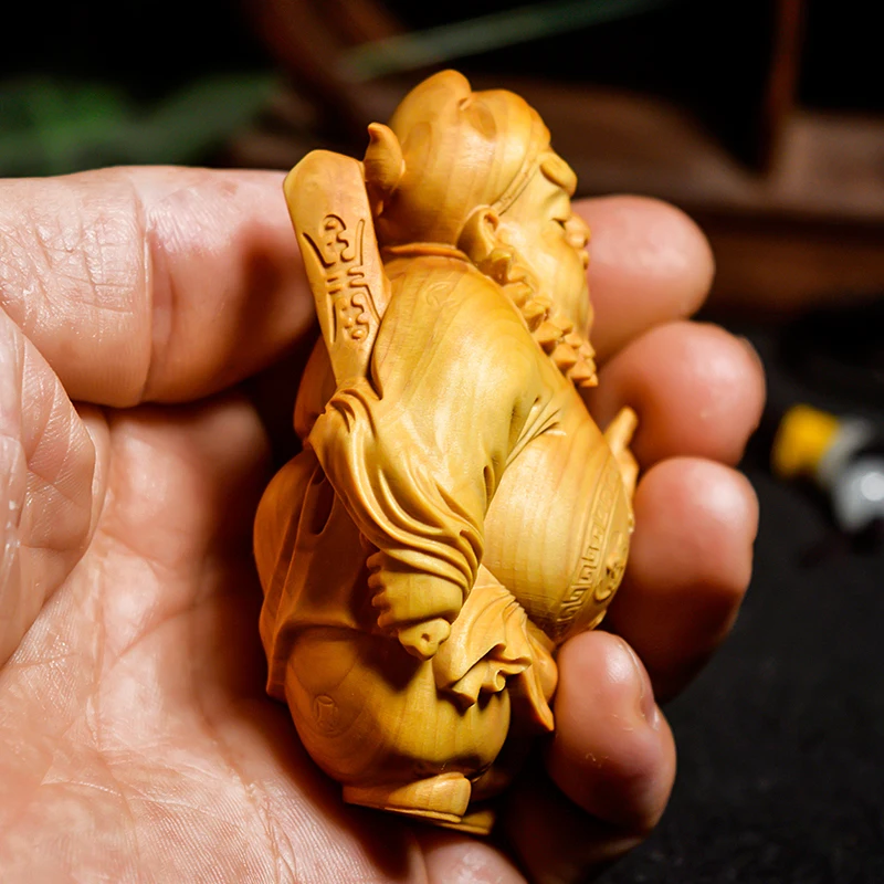 Персонаж мультфильма самшит резьба по дереву украшение дома твердая ремесло