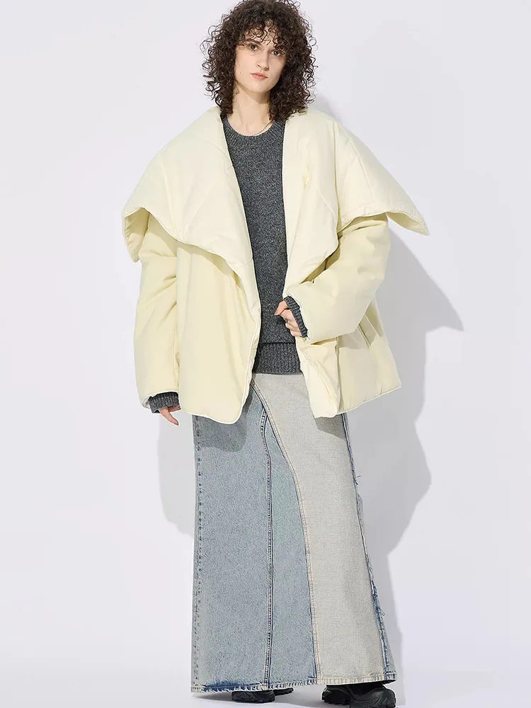 Женская одежда y2k осенняя и зимняя простая свободная хлопковая куртка с большим