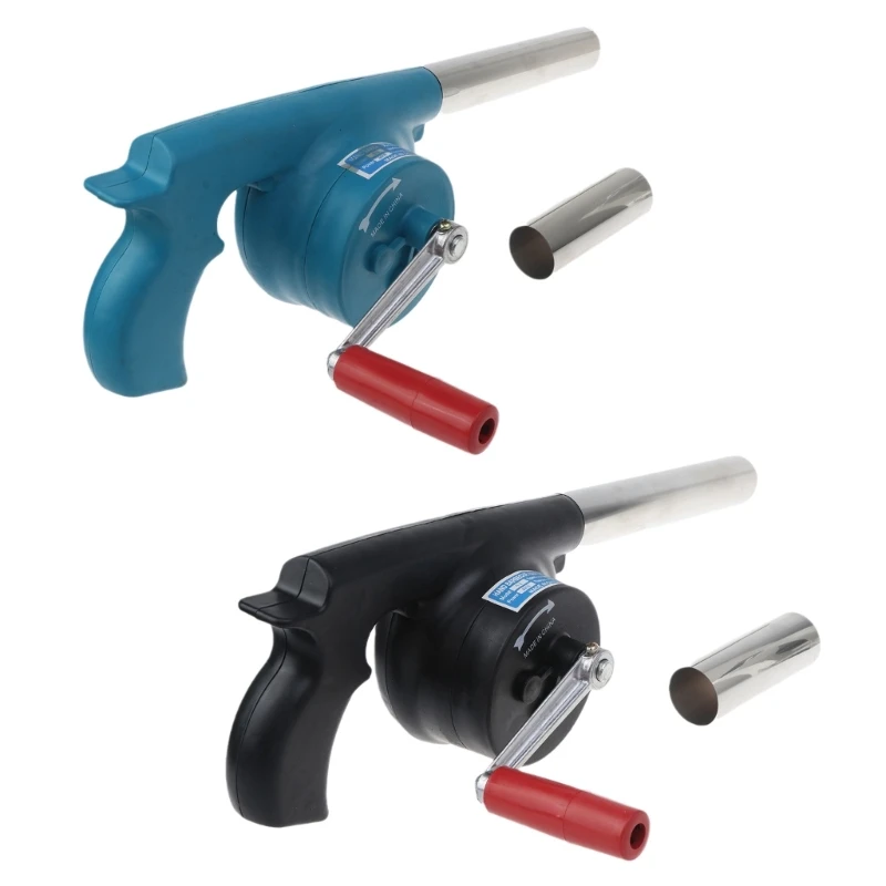 

Outdoor Cooking BBQ Fan Air Blower For Barbecue Fire Bellows Hand Crank Tool