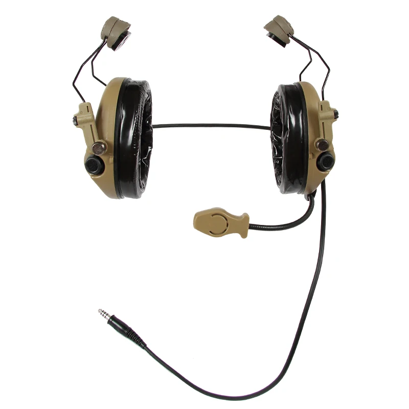 TS TAC-SKY TEAHEADSET Hi-Threat Tier 1 Noise Cancelling Pickup Shooting Headphones-DE Silicone Earmuffs