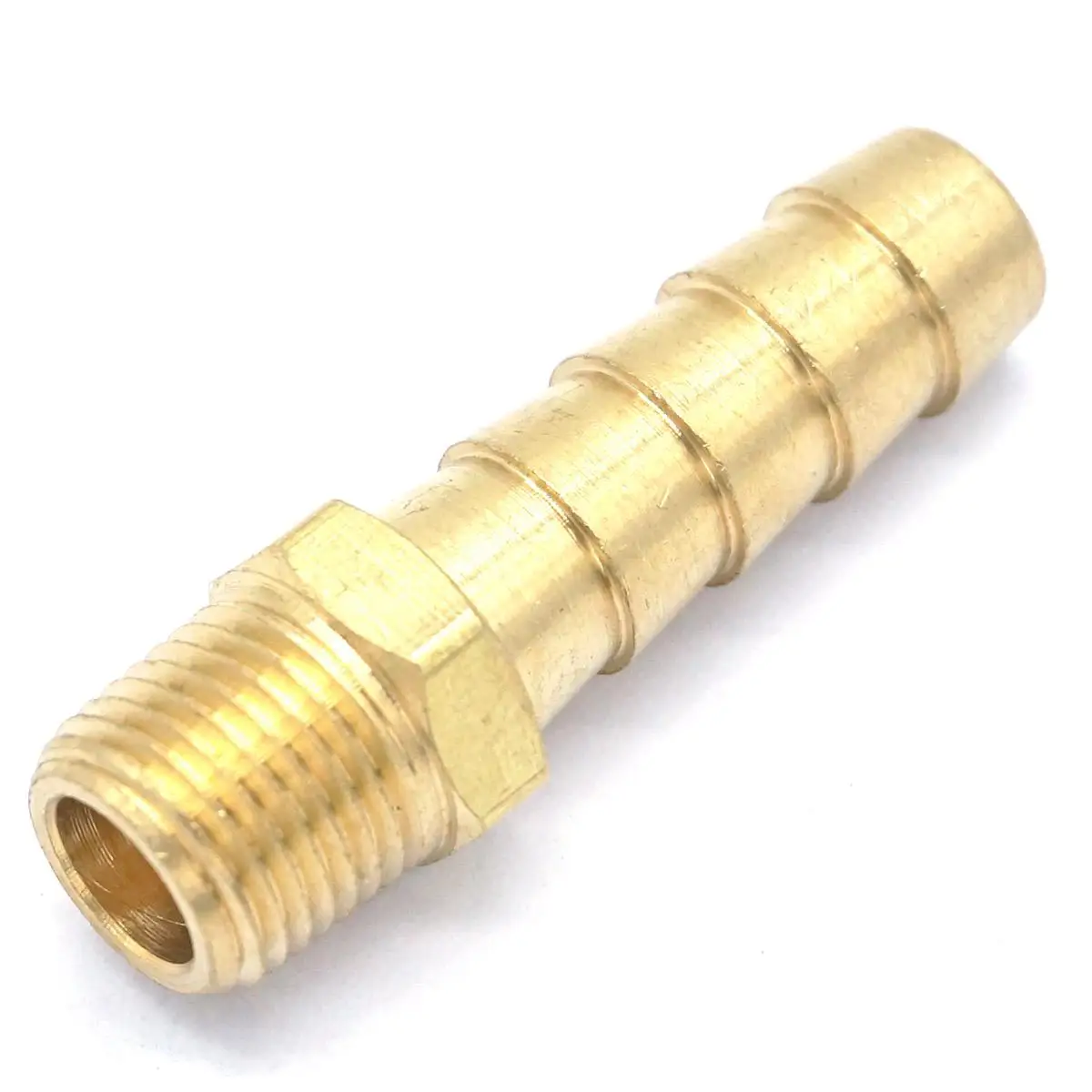 

1/8 "NPT Male x 5/16" шланг с колючим хвостом, латунные фитинги для топлива, соединители, адаптеры, макс. давление 229 PSI